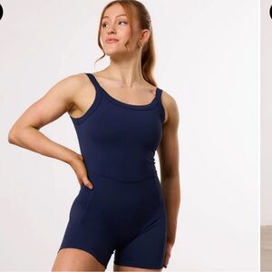 Vanquish Navy Blue Activewear Romper